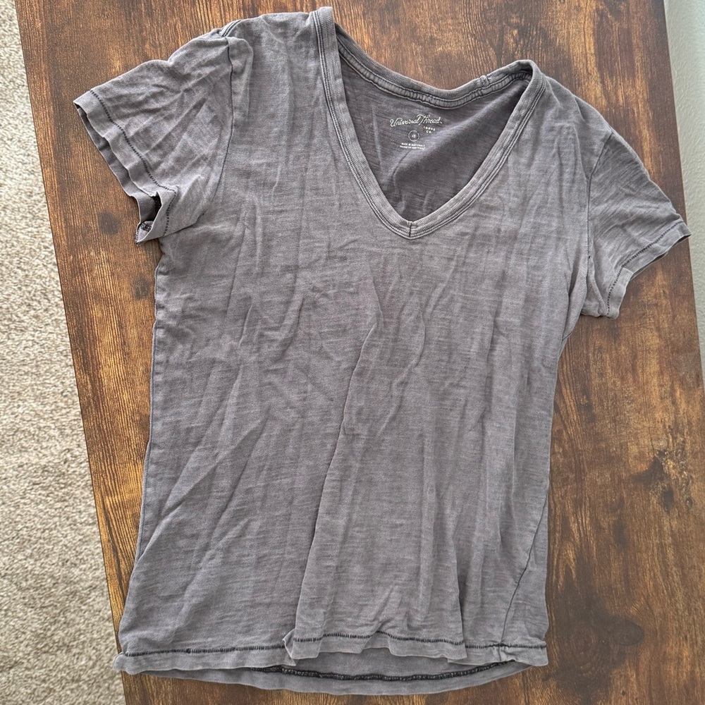 Gray V-Neck